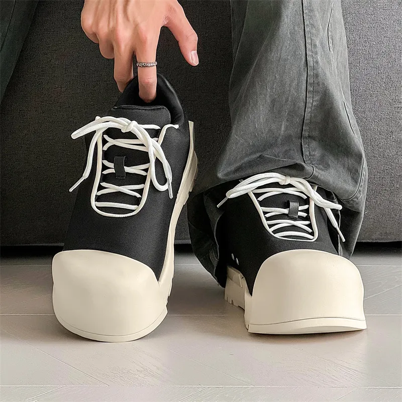 WEISHIBANGWEI Low Top Casual Shoes Men's Black-2