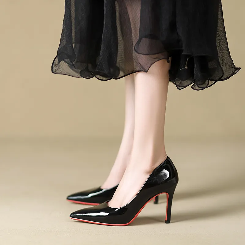 WEISHIBANGWEI Slim Heel High Heels Women's-5