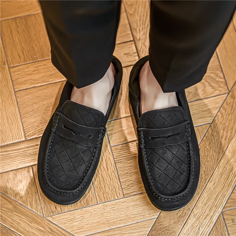 WEISHIBANGWEI Loafers Low Heel Men's-20