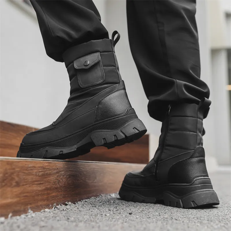WEISHIBANGWEI Snow Boots Men-5