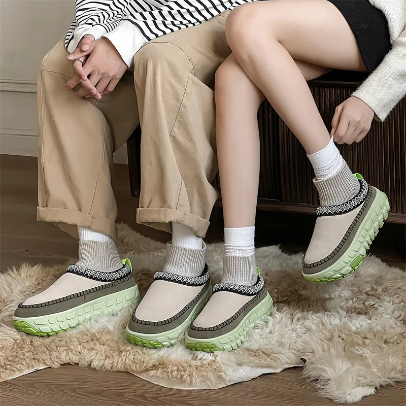 WEISHIBANGWEI Warm Slip Resistant Coverage Short Snow Boots Unisex-16