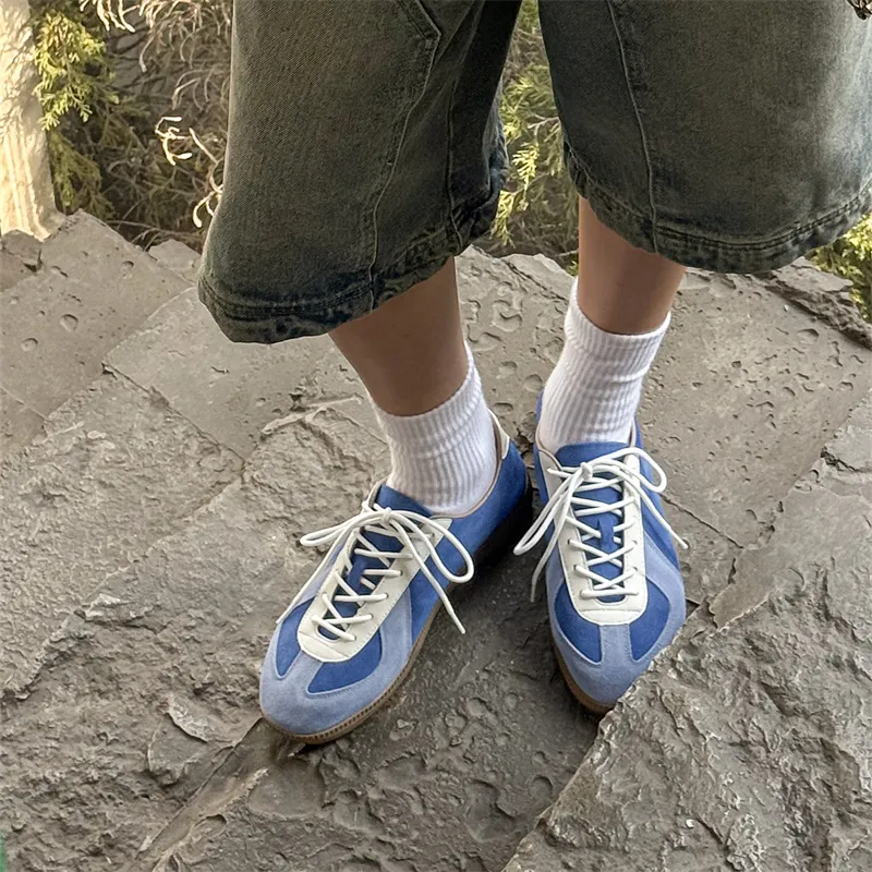 WEISHIBANGWEI Low Top Skateboard Shoes Men's Blue-5
