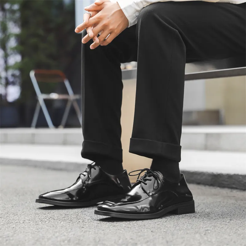 WEISHIBANGWEI Dress Shoes Men's Black-3