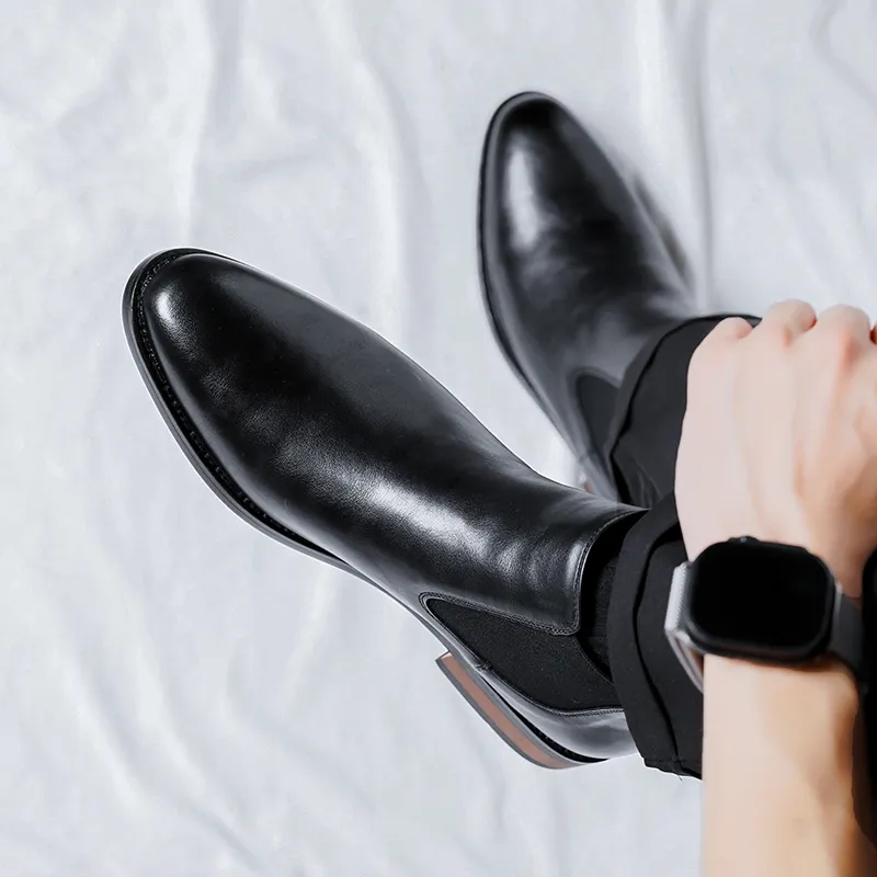 WEISHIBANGWEI Short Chelsea Boots Men's-6