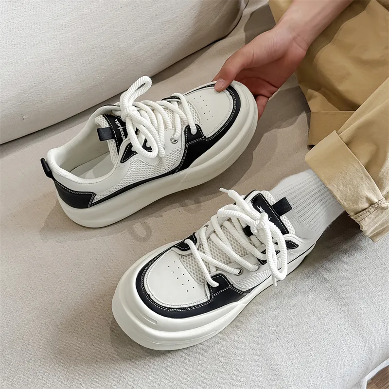 WEISHIBANGWEI Low Top Skateboard Shoes Men's White-6