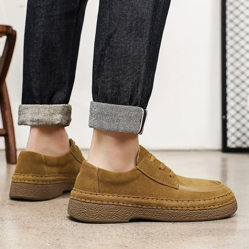 WEISHIBANGWEI Casual Shoes Men's Brown-5