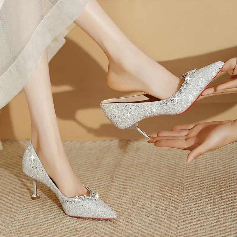 WEISHIBANGWEI Slim Heel High Heels Women's-13