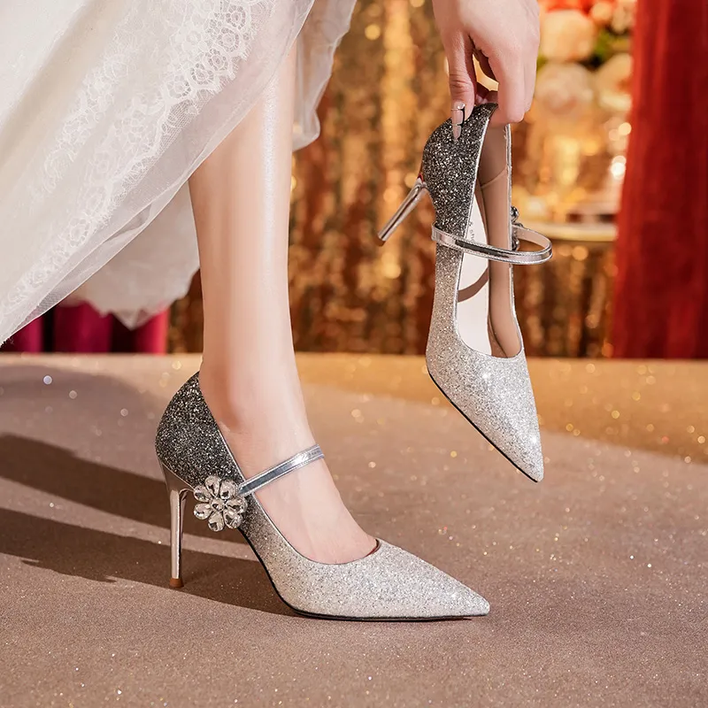 WEISHIBANGWEI Slim Heel High Heels Women's-8
