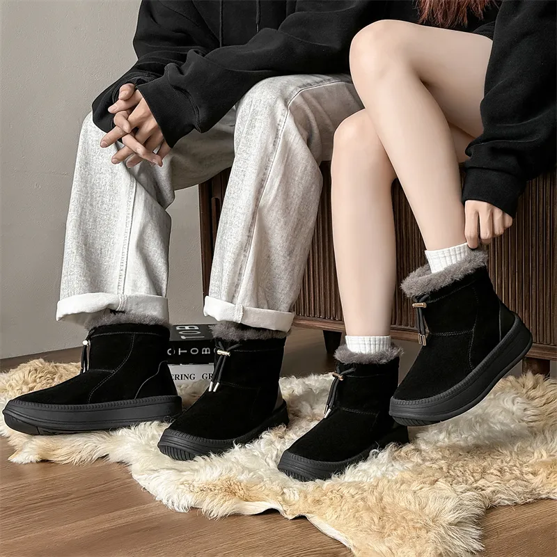WEISHIBANGWEI Warm Anti Slip And Wear Resistant Short Snow Boots Unisex-10