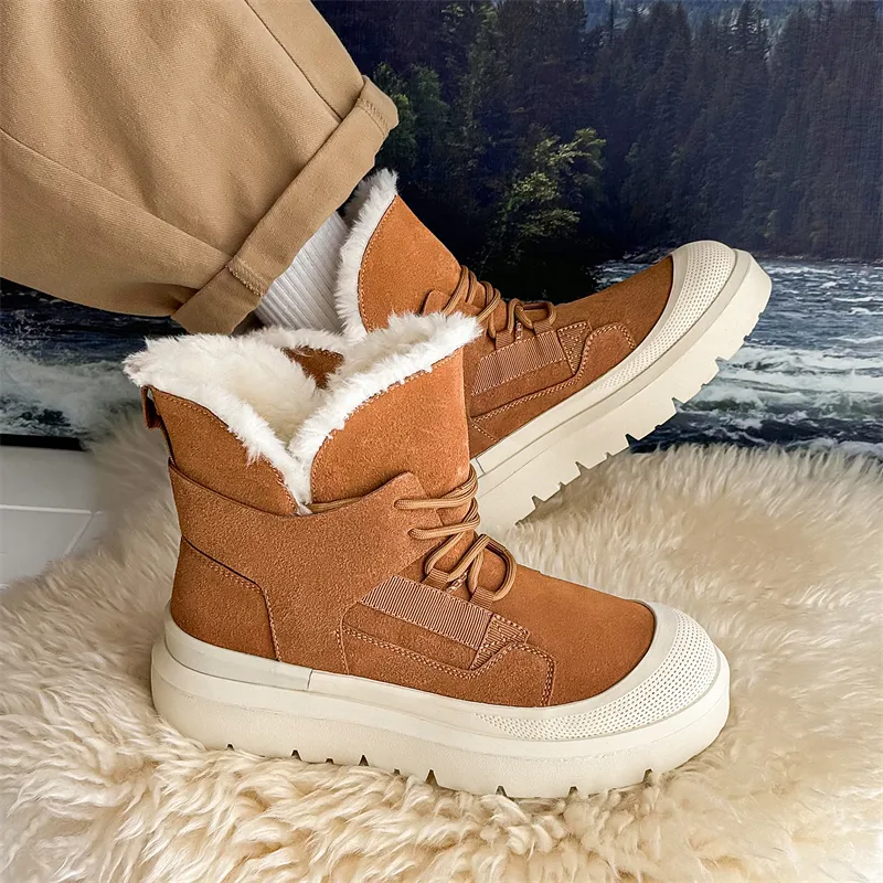 WEISHIBANGWEI Warm Slip Resistant Coverage Short Snow Boots Unisex-1