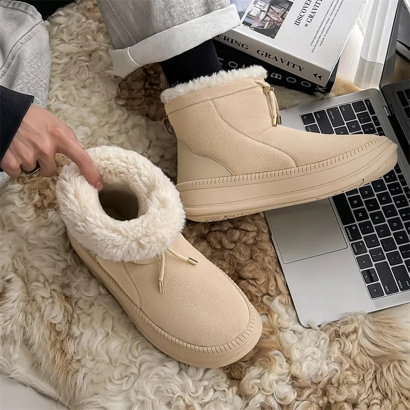 WEISHIBANGWEI Warm Anti Slip And Wear Resistant Short Snow Boots Unisex-16