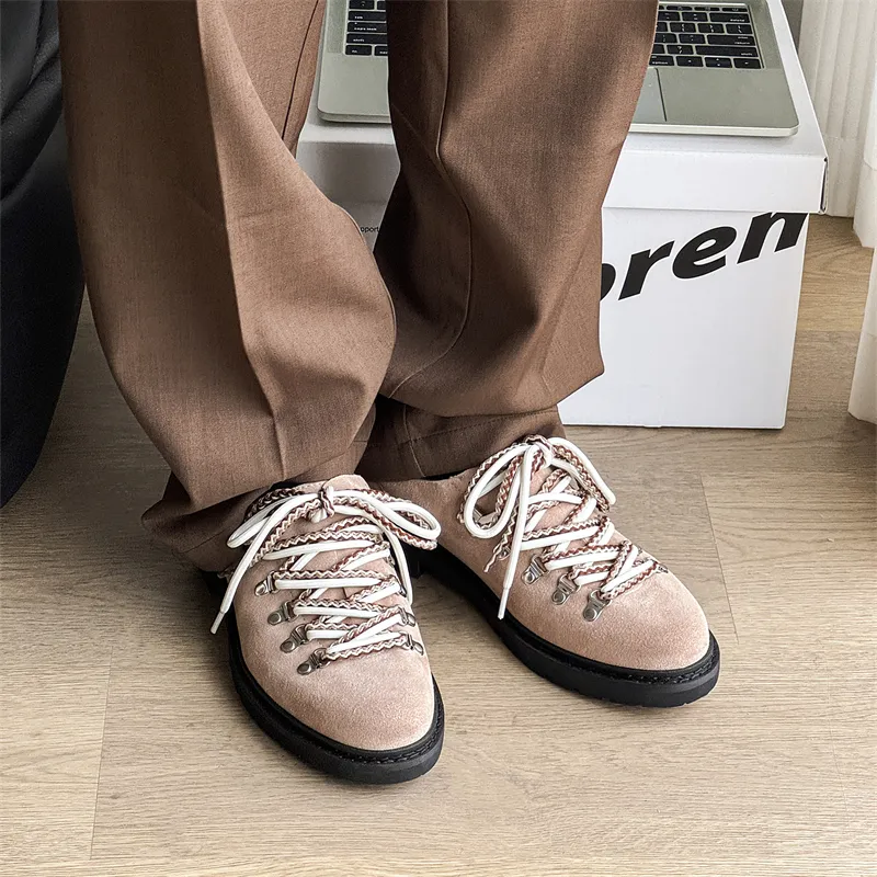 WEISHIBANGWEI Low Top Casual Shoes Men's Beige Brown-3