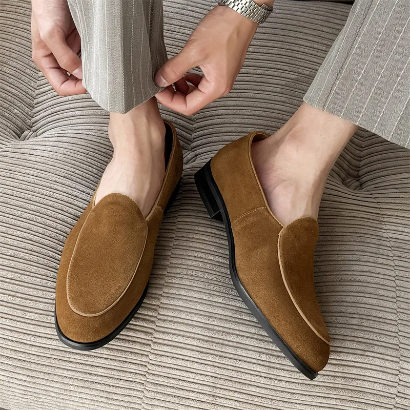 WEISHIBANGWEI Loafers Men's Yellow-2