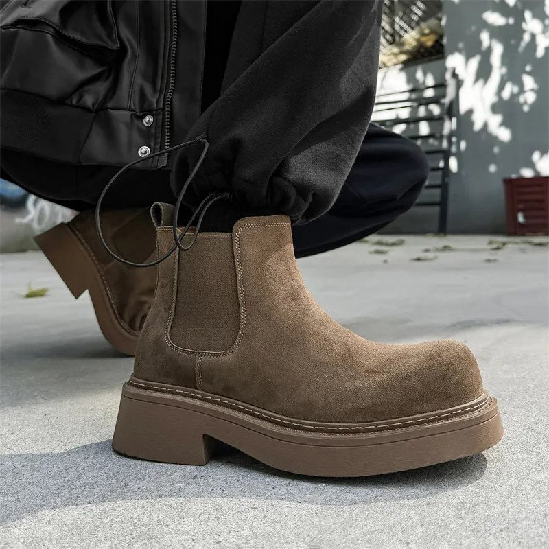 WEISHIBANGWEI Short Chelsea Boots Men's-20
