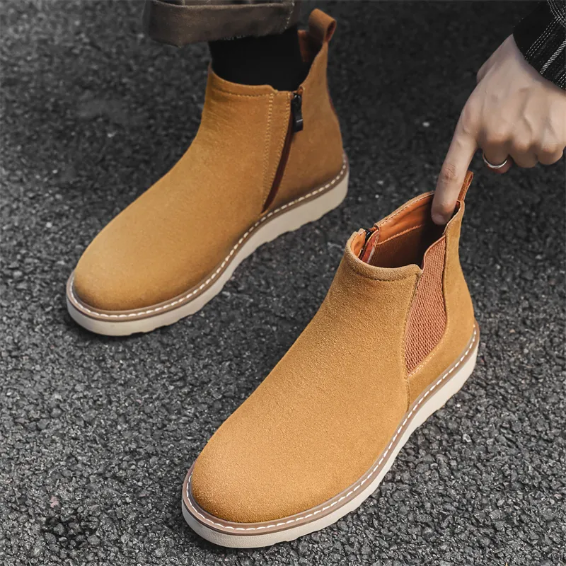 WEISHIBANGWEI Short Chelsea Boots Men's-3
