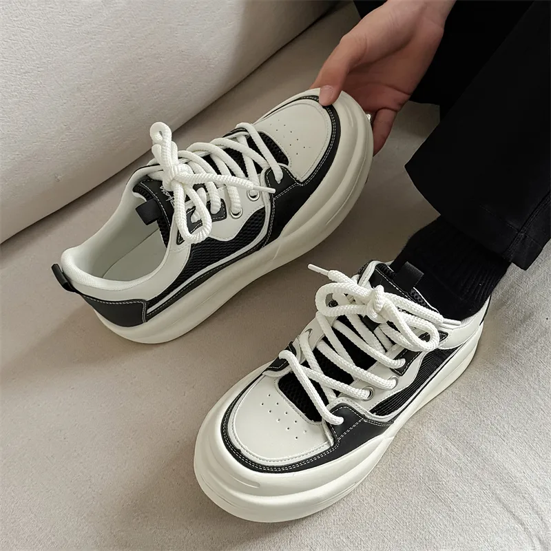 WEISHIBANGWEI Low Top Skateboard Shoes Men's Black-6
