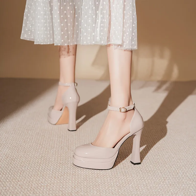 WEISHIBANGWEI Chunky Heel High Heels Women's-14