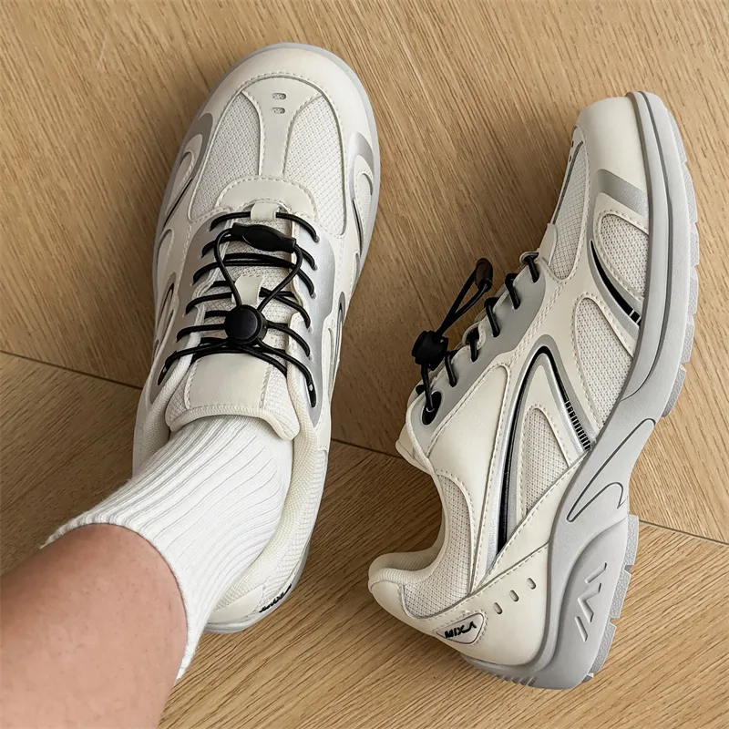WEISHIBANGWEI Low Top Casual Shoes Men's Beige-1