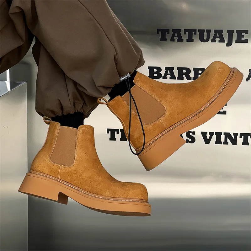 WEISHIBANGWEI Short Chelsea Boots Men's-13