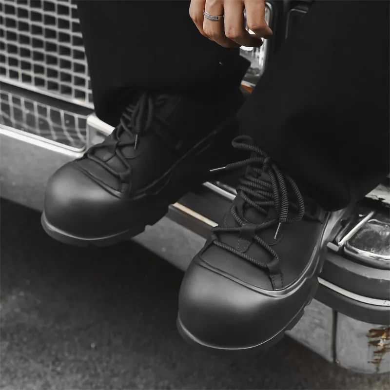 WEISHIBANGWEI Low Top Casual Shoes Men's Black-4