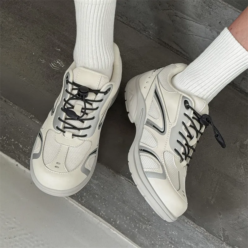 WEISHIBANGWEI Low Top Casual Shoes Men's Beige-6