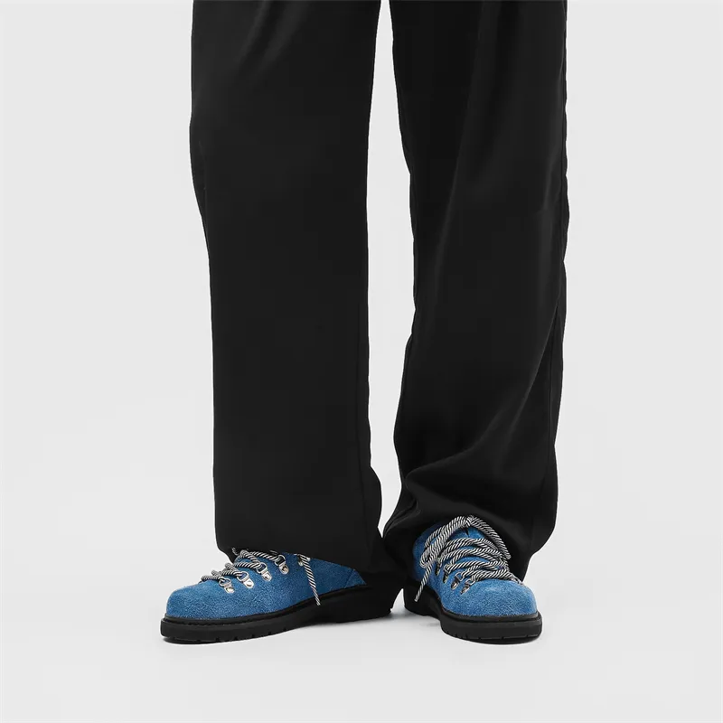 WEISHIBANGWEI Height Increasing Low Top Casual Shoes Men's Long Hair Blue-6