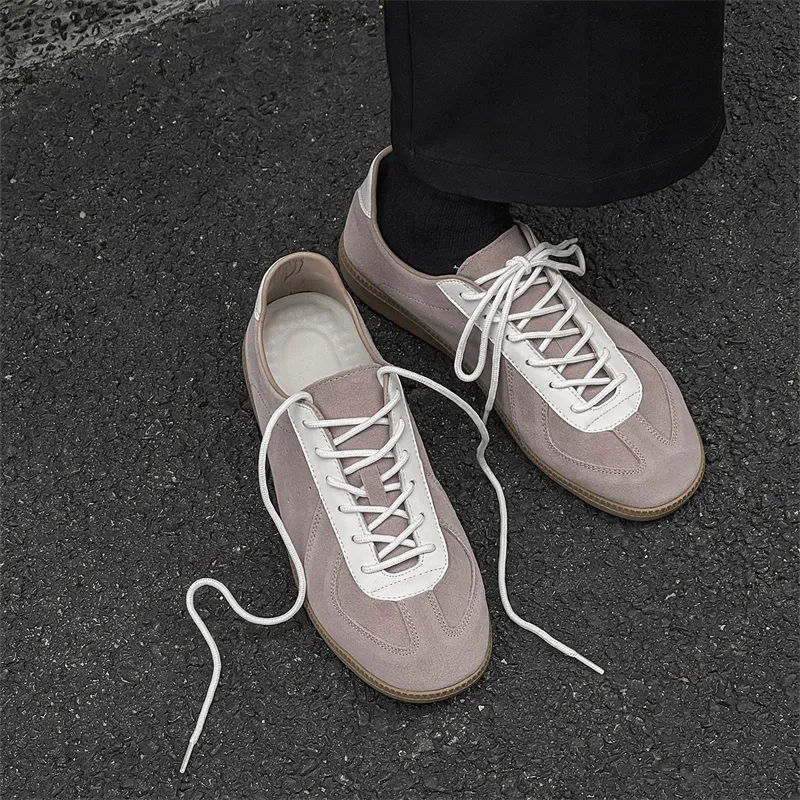 WEISHIBANGWEI Low Top Skateboard Shoes Men's Beige Brown-2