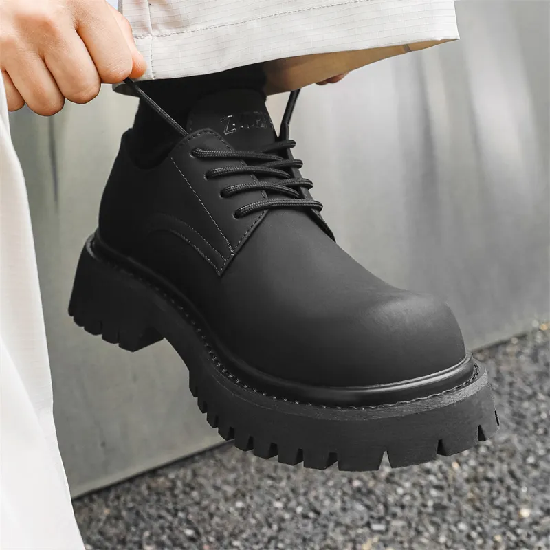 WEISHIBANGWEI Men's Casual Shoes Men's Black-4
