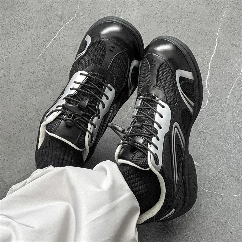 WEISHIBANGWEI Low Top Casual Shoes Men's Black-4