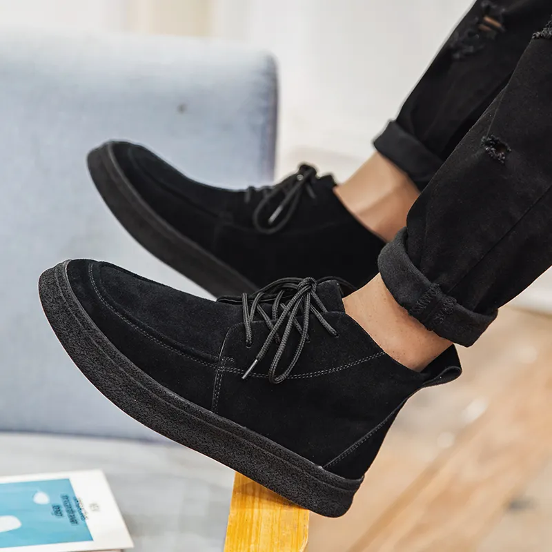 WEISHIBANGWEI Short Chelsea Boots Medium Heel Men's-71