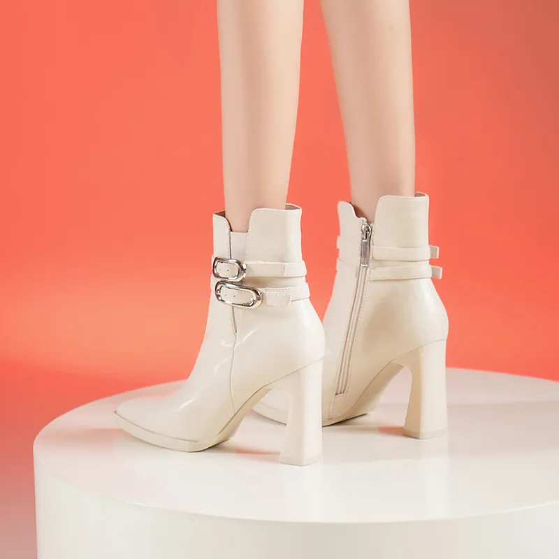 WEISHIBANGWEI Ankle Boots 9CM Women's-4