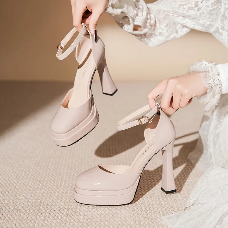 WEISHIBANGWEI Chunky Heel High Heels Women's-13