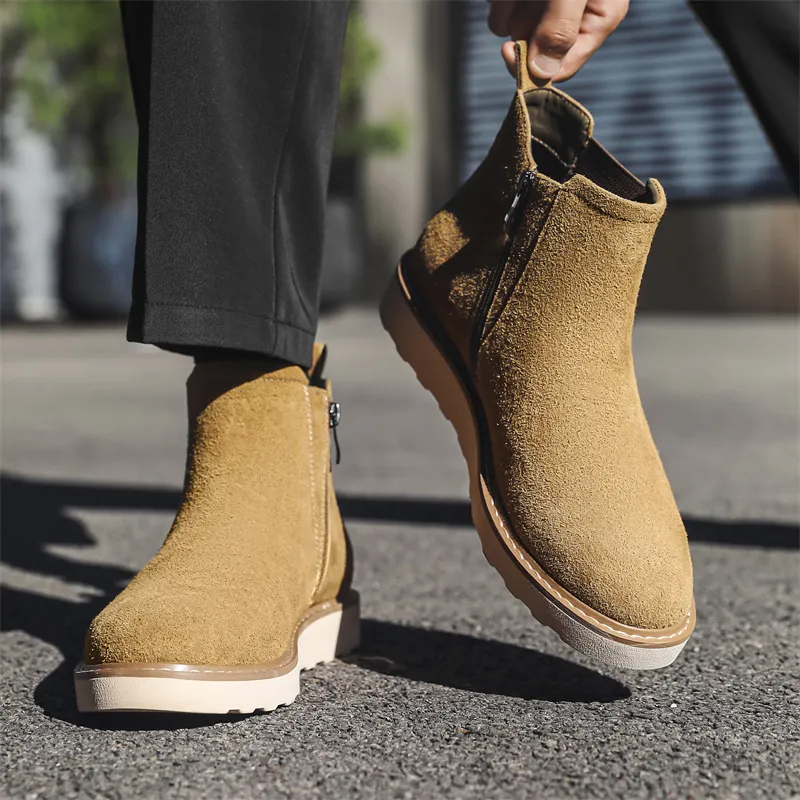 WEISHIBANGWEI Short Chelsea Boots Men's-9