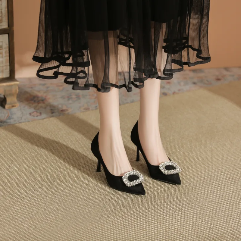 WEISHIBANGWEI Slim Heel High Heels 7.5CM Women's-6