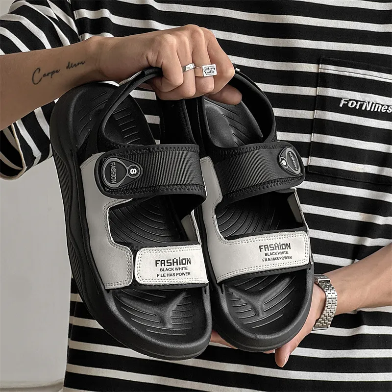 WEISHIBANGWEI Beach Sandals Men's White-2