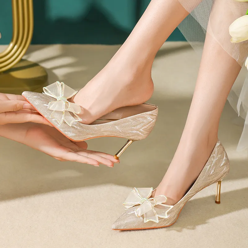 WEISHIBANGWEI Slim Heel High Heels Women's-8