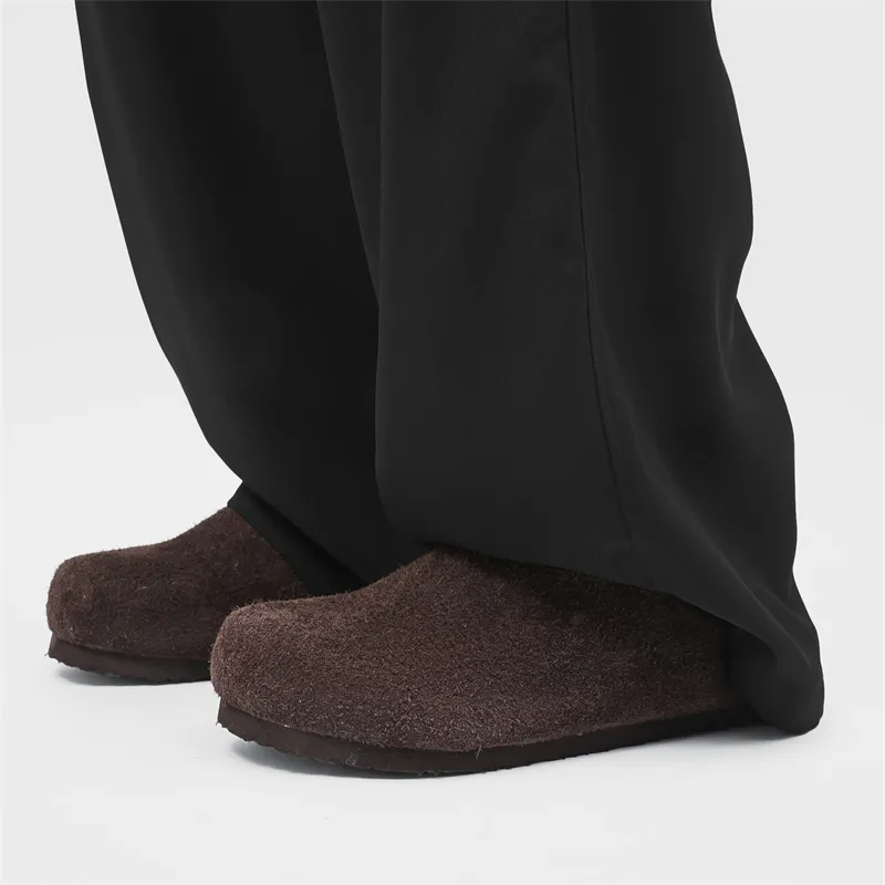 WEISHIBANGWEI Rubber Sole Slip Resistant Closed Toe Slippers Unisex Brown-2