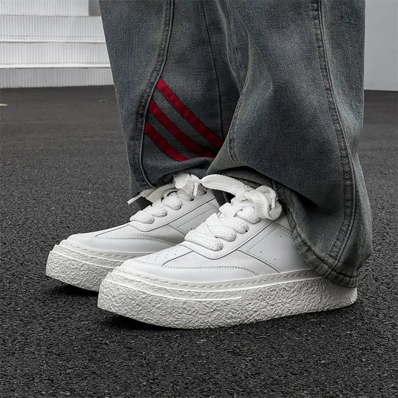 WEISHIBANGWEI Skateboard Shoes Unisex White-3