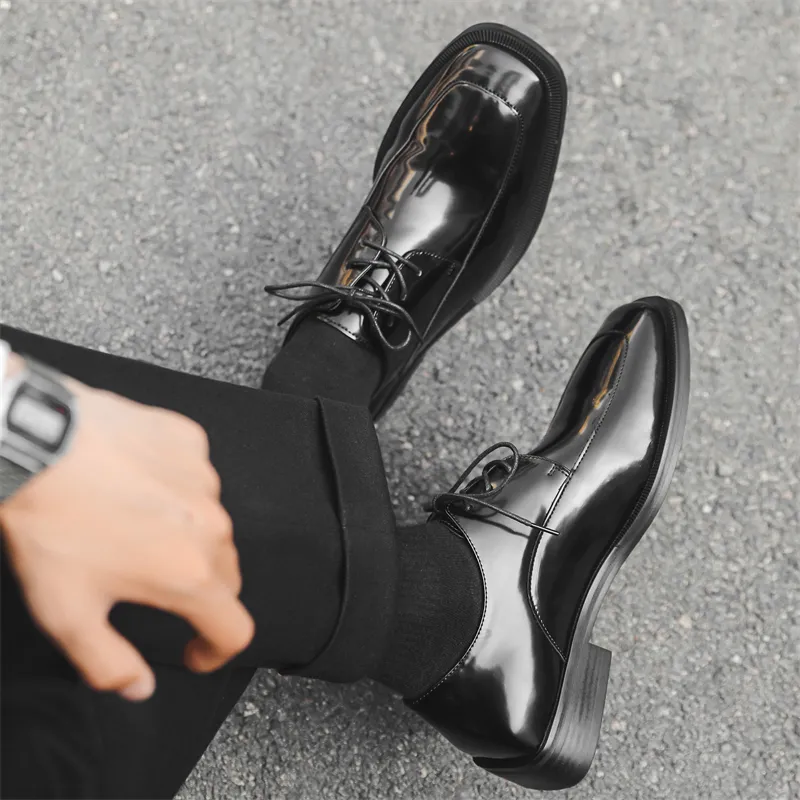 WEISHIBANGWEI Dress Shoes Men's Black-2