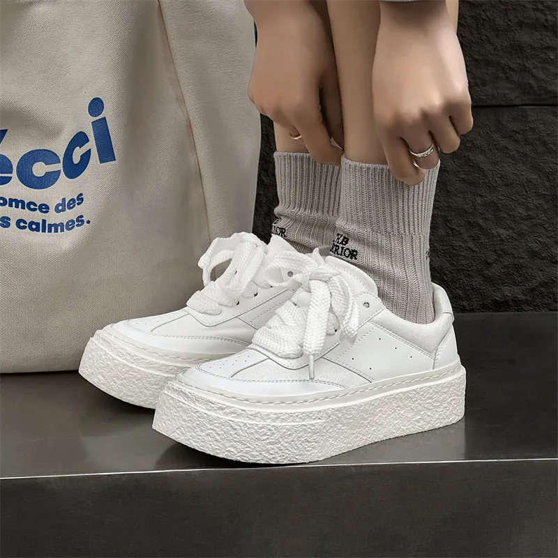 WEISHIBANGWEI Skateboard Shoes Unisex White-13