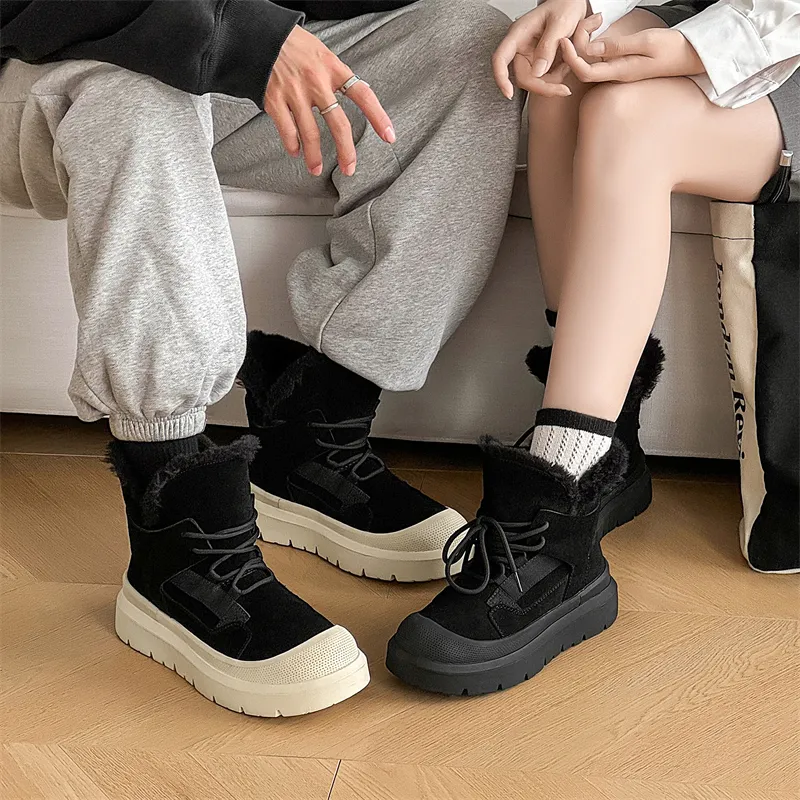 WEISHIBANGWEI Warm Slip Resistant Coverage Short Snow Boots Unisex-8