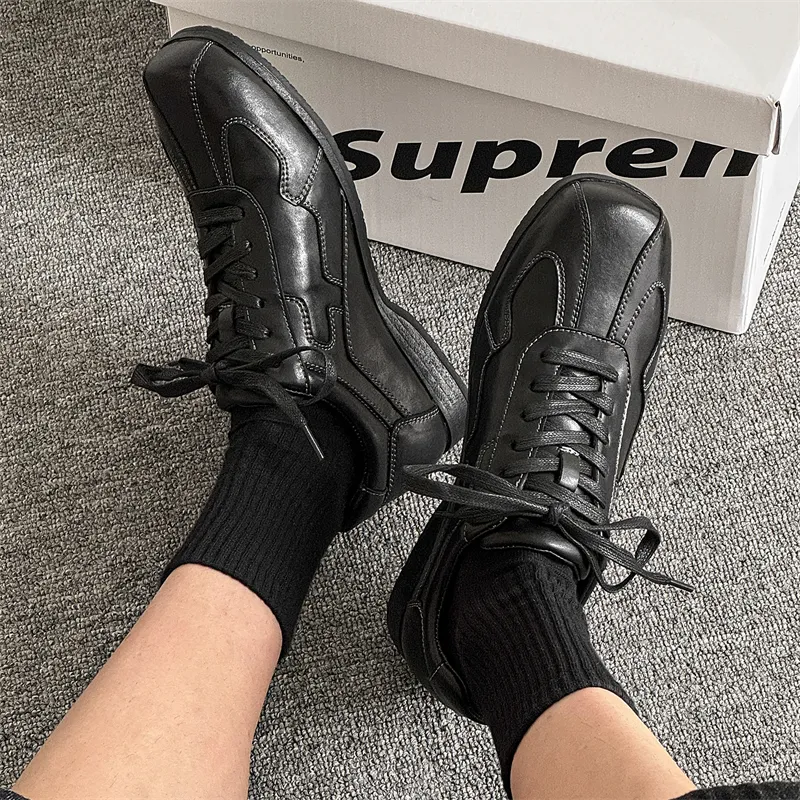 WEISHIBANGWEI Low Top Casual Shoes Unisex Black-4