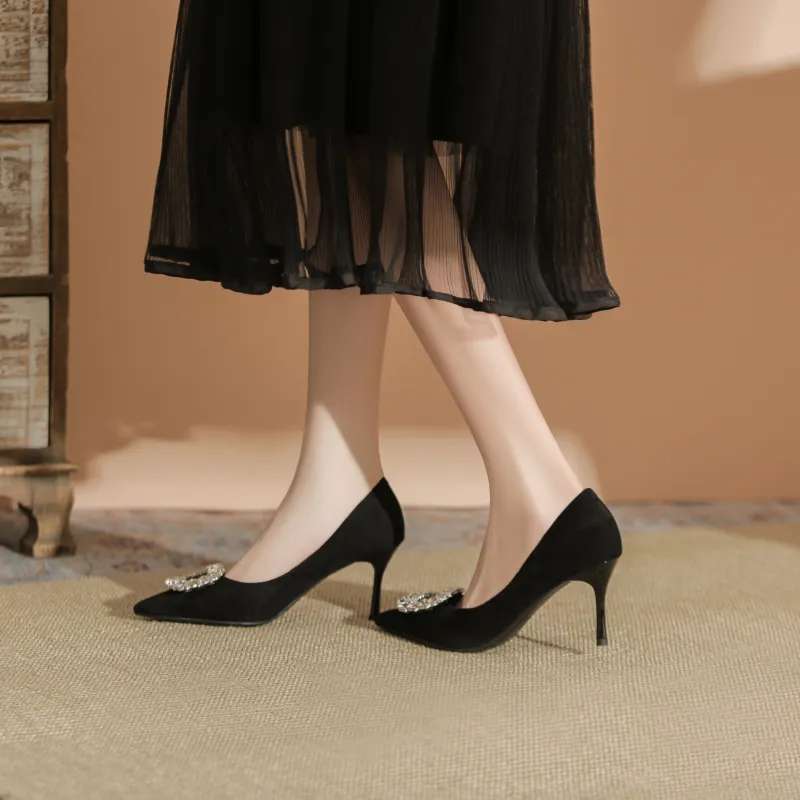 WEISHIBANGWEI Slim Heel High Heels 7.5CM Women's-10