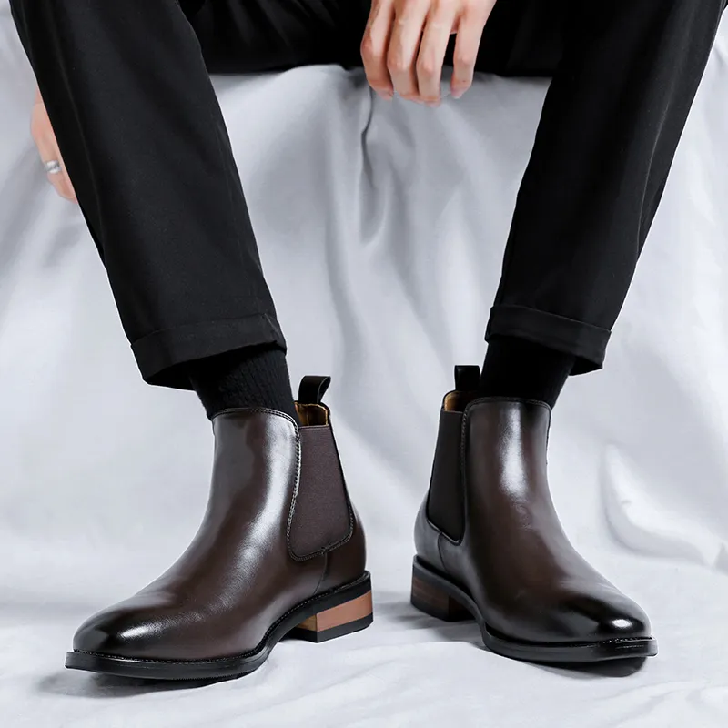 WEISHIBANGWEI Short Chelsea Boots Men's-16