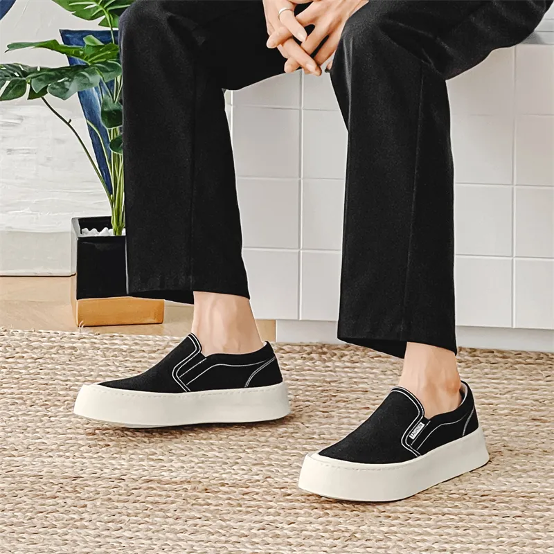 WEISHIBANGWEI Espadrilles Men's Black-3