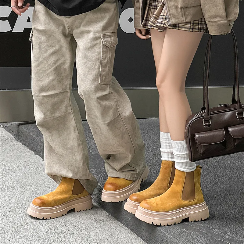 WEISHIBANGWEI Short Chelsea Boots Unisex-8