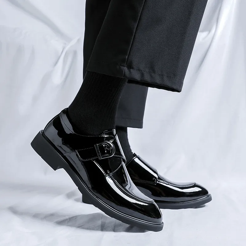 WEISHIBANGWEI Loafers Men's Black-3