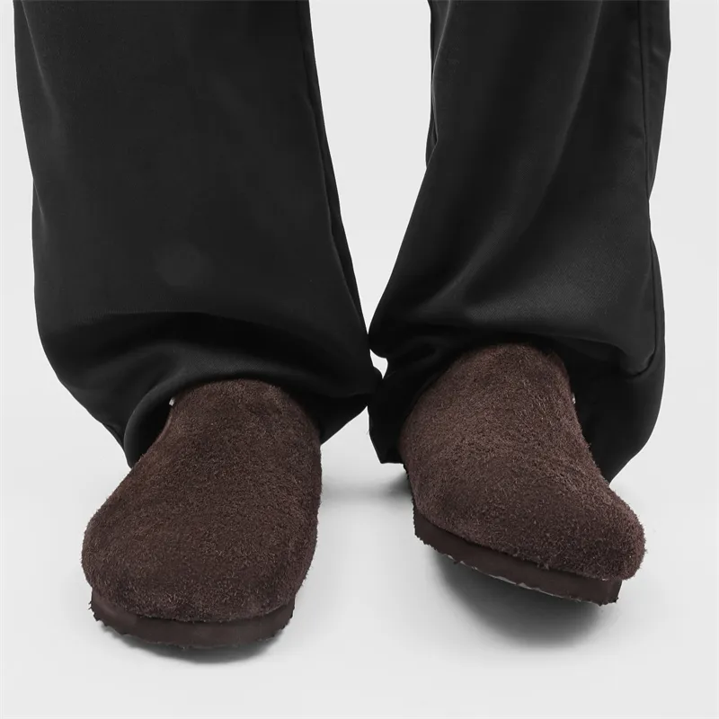 WEISHIBANGWEI Rubber Sole Slip Resistant Closed Toe Slippers Unisex Brown-3