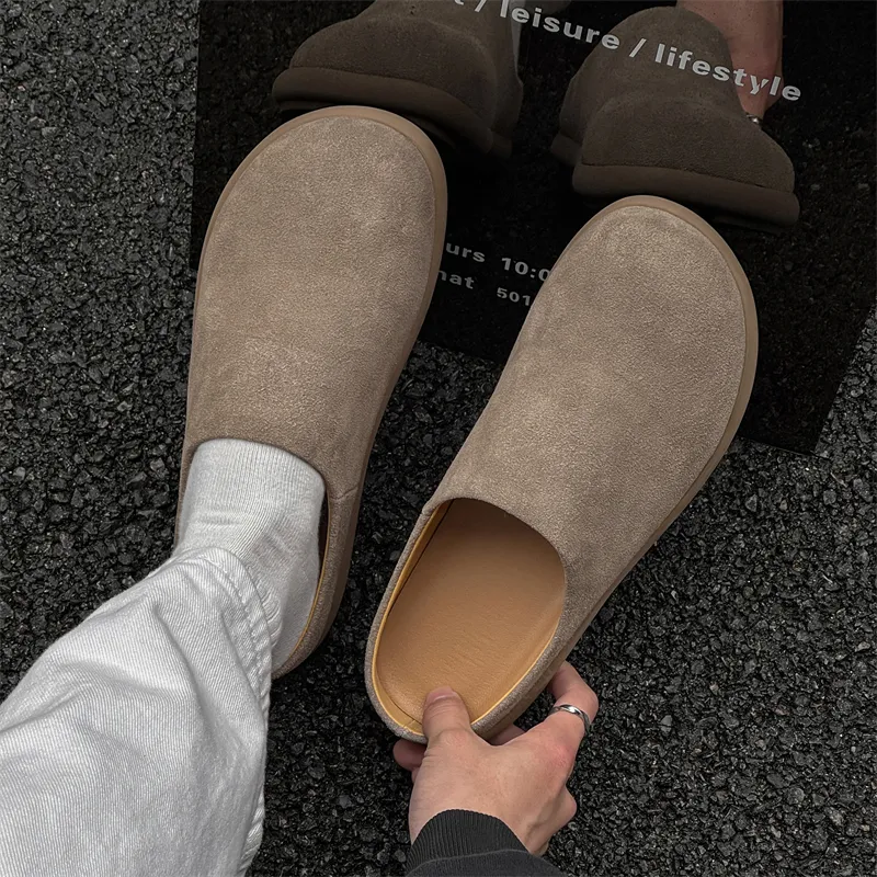 WEISHIBANGWEI Rubber Sole Slip Resistant Wrap toe Slippers Unisex-25
