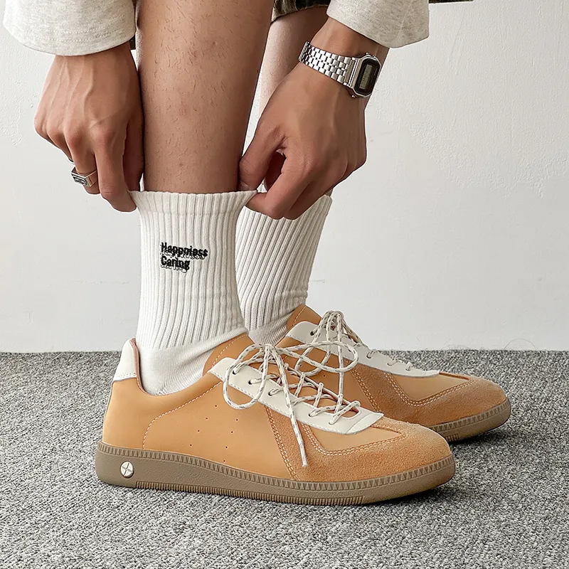 WEISHIBANGWEI Skateboard Shoes Unisex Ginger Yellow-4